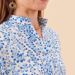 rockflowerpaper - FLORAL KELP OCEAN Button Down Beach Tunic