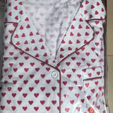 Rosa Clothing - Moonlite Valentine's Day red heart ribbon bow Pajamas set