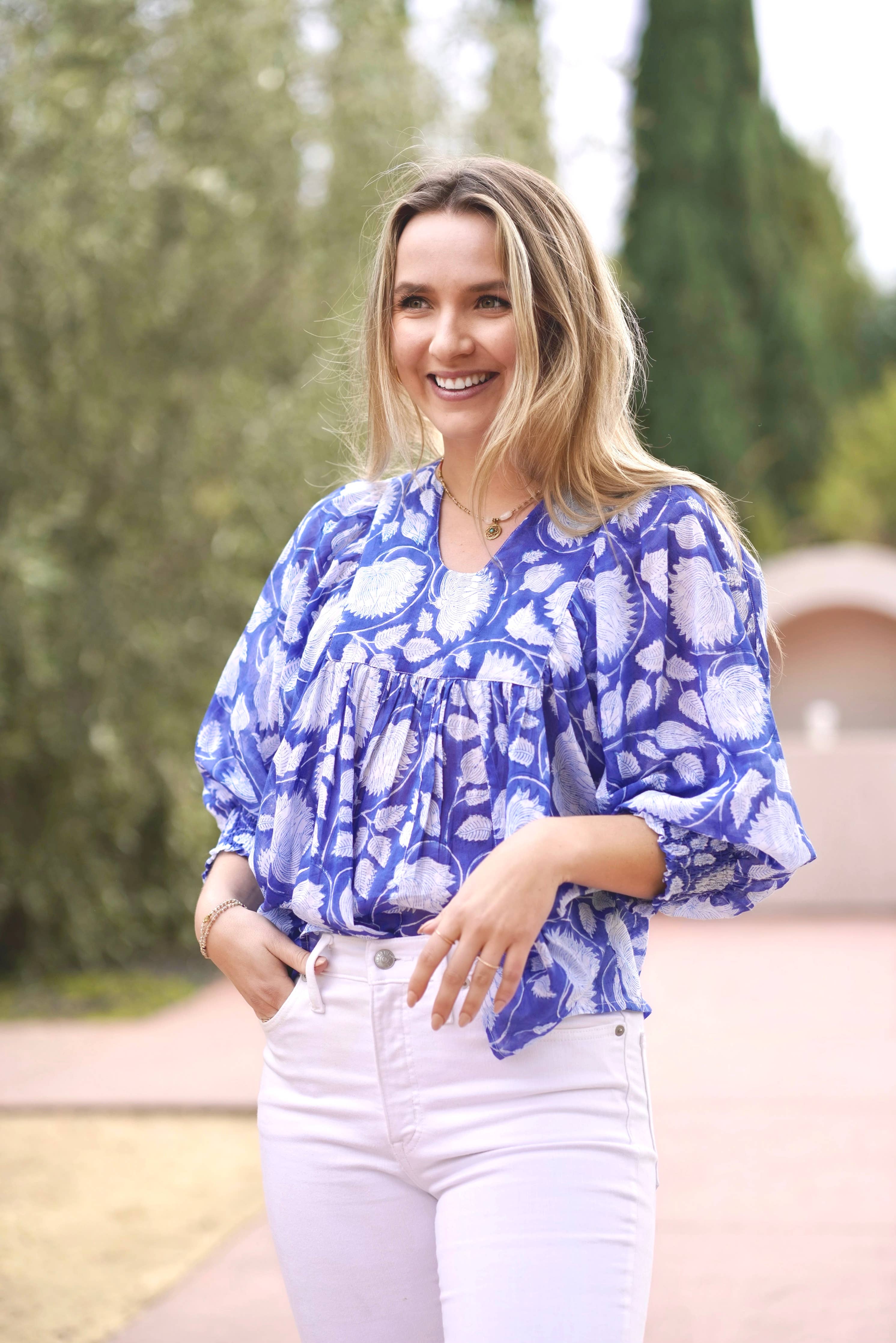 Dolma - Anjou Top Navy White