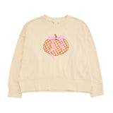 Shiraleah - ASSORTED SET OF 8 GINGHAM PUMPKIN RELAXED SWEATSHIRTS, CREAM