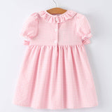 Rylee Faith Designs - Girls Summer Crocodile Embroidered Smocked Dress
