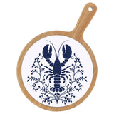 Boston International - Navy Lobster Bamboo & Ceramic Cheese Board