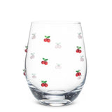 Abbott - Stemless Wine Glass with Cherries-4.5"H(18oz)