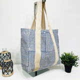 Anju Jewelry - Handcrafted Canvas Bag with Block-Printed  Sailor Chic