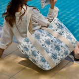 Anju Jewelry - Handcrafted Canvas Bag with Block-Printed Sea Turtles