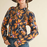 &MERCI - FLORAL MOCK NECK SWEATER MSW11101