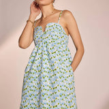 Strut & Bolt - Top Stitch Bustier Floral Print Mini Dress