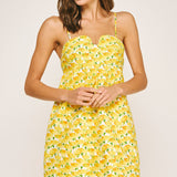 Strut & Bolt - Top Stitch Bustier Floral Print Mini Dress