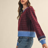 &MERCI - GEOMETRIC KNIT SWEATER MSW11118