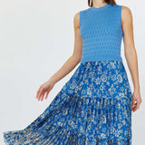 Current Air - Floral Printed Skirt & Sweater Top Maxi Dress