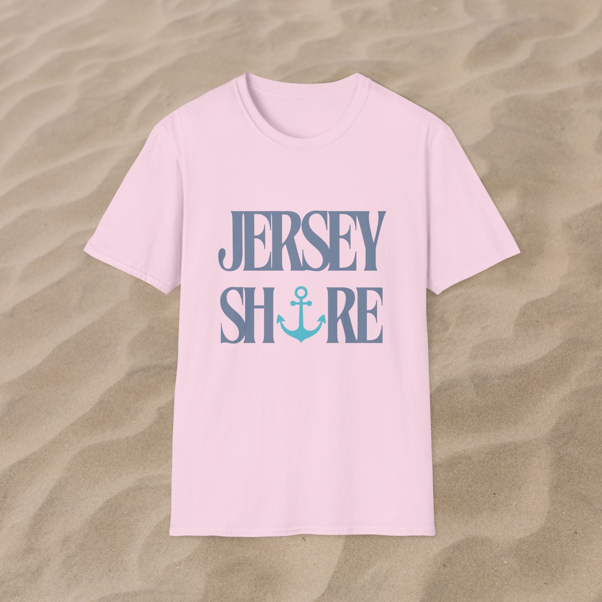 Jersey Shore Unisex Softstyle T-Shirt - Comfortable Summer Fashion for Beach Lovers