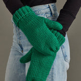 Panache Apparel Co. - Green Cuffed Knit Mittens