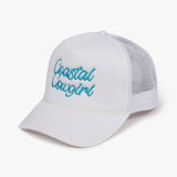 David And Young - WESTERN Coastal Cowgirl Embroidery Mesh Back Trucker