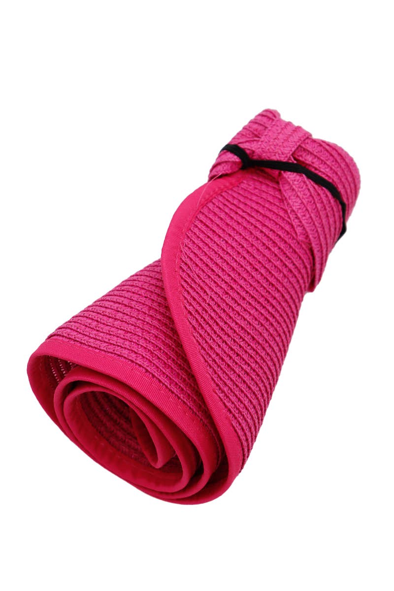 Pack and Go Paper Straw Wide Roll-Up Sun Hat