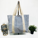 Anju Jewelry - Handcrafted Canvas Bag with Block-Printed  Sailor Chic