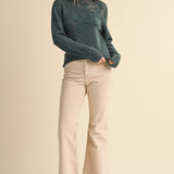 &MERCI - FLORAL EMBROIDERY LONG SLEEVE SWEATER MSW11376