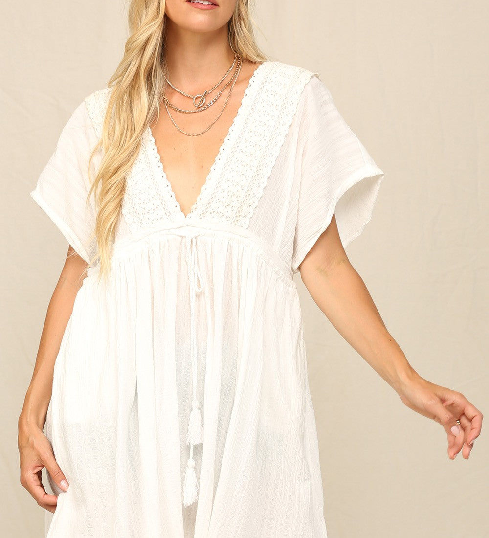 Tassel Trim Coverup