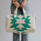 Panache Apparel Co. - Beige, Green & Pink Aztec Duffel