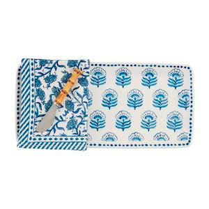 Block Print Tray & Towel Set