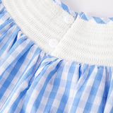 Rylee Faith Designs - 4th of july Flag Embroidery Smocking Girls Dress