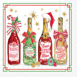 Boston International - Paper Cocktail Napkins Pk/20 Christmas Bottles Christmas