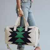 Panache Apparel Co. - Cream, Navy & Green Aztec Duffel