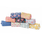LA Soul - White Floral print Quilted Cotton Toiletry Bag Set
