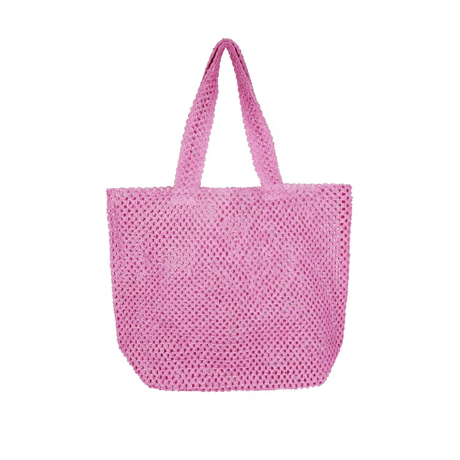 Collections by Fame Accessories - Straw Braid Square Tote Bag