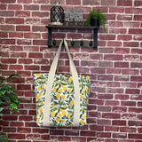 Anju Jewelry - Handcrafted Canvas Bag with Block-Printed Lemon Groves