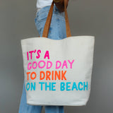 Panache Apparel Co. - Cream Drink On The Beach Tote