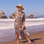 rockflowerpaper - ISLAND GREY Palm Shirt Dress