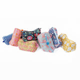 LA Soul - White Floral print Quilted Cotton Toiletry Bag Set