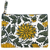 Anju Jewelry - Block-Printed Canvas Zipper Pouch