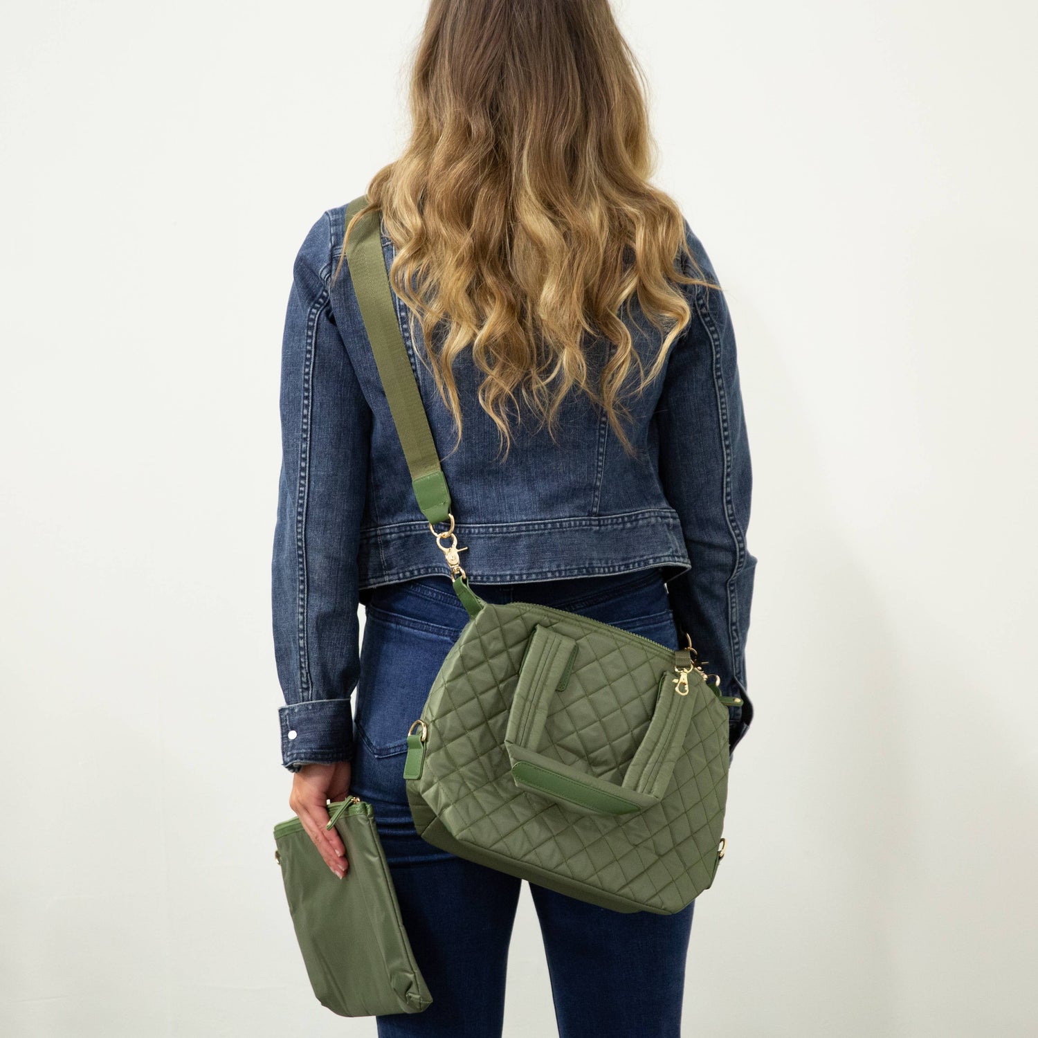 Quilted Crossbody- olive