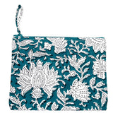 Anju Jewelry - Block-Printed Canvas Zipper Pouch
