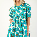 Printed Round Neck Floral Dress