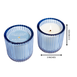 Hillhouse Naturals/Field+Fleur - Blue Seaside 1 Wick Colored Glass Candle 8oz. Ctn. 6