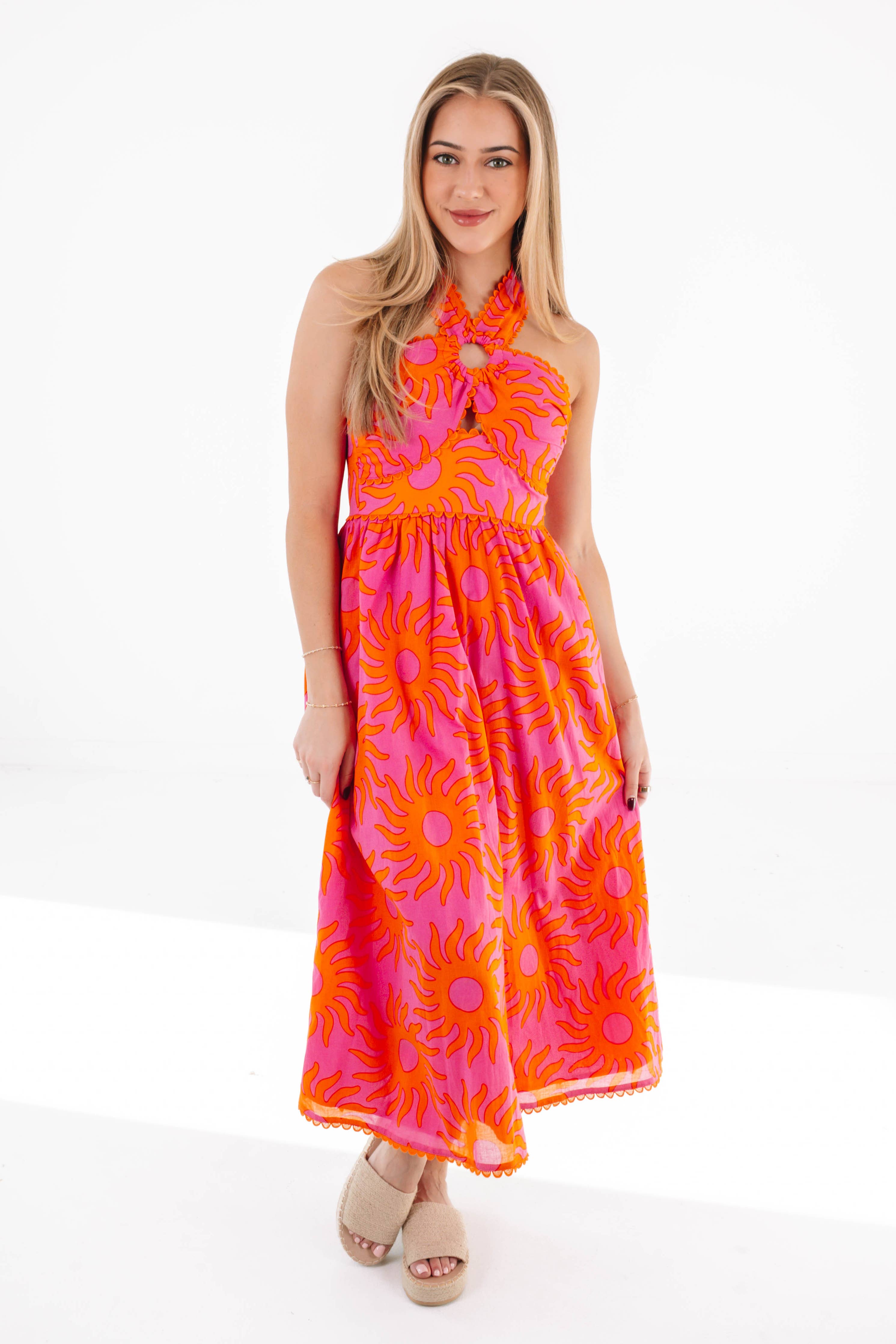 J.Marie Collections - Mara Ric Rac Cross Midi Dress