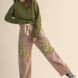 &MERCI - CONTRAST KNIT SCALLOPED EDGE SWEATER MSW11114