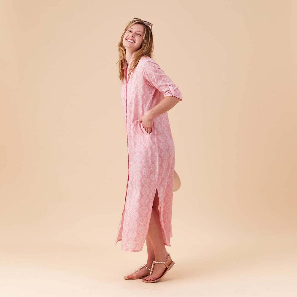 rockflowerpaper - HARPER PINK Shirt Dress