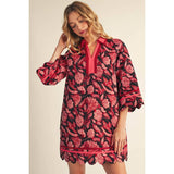 STYLE USA - NEW Floral Jacquard Dress