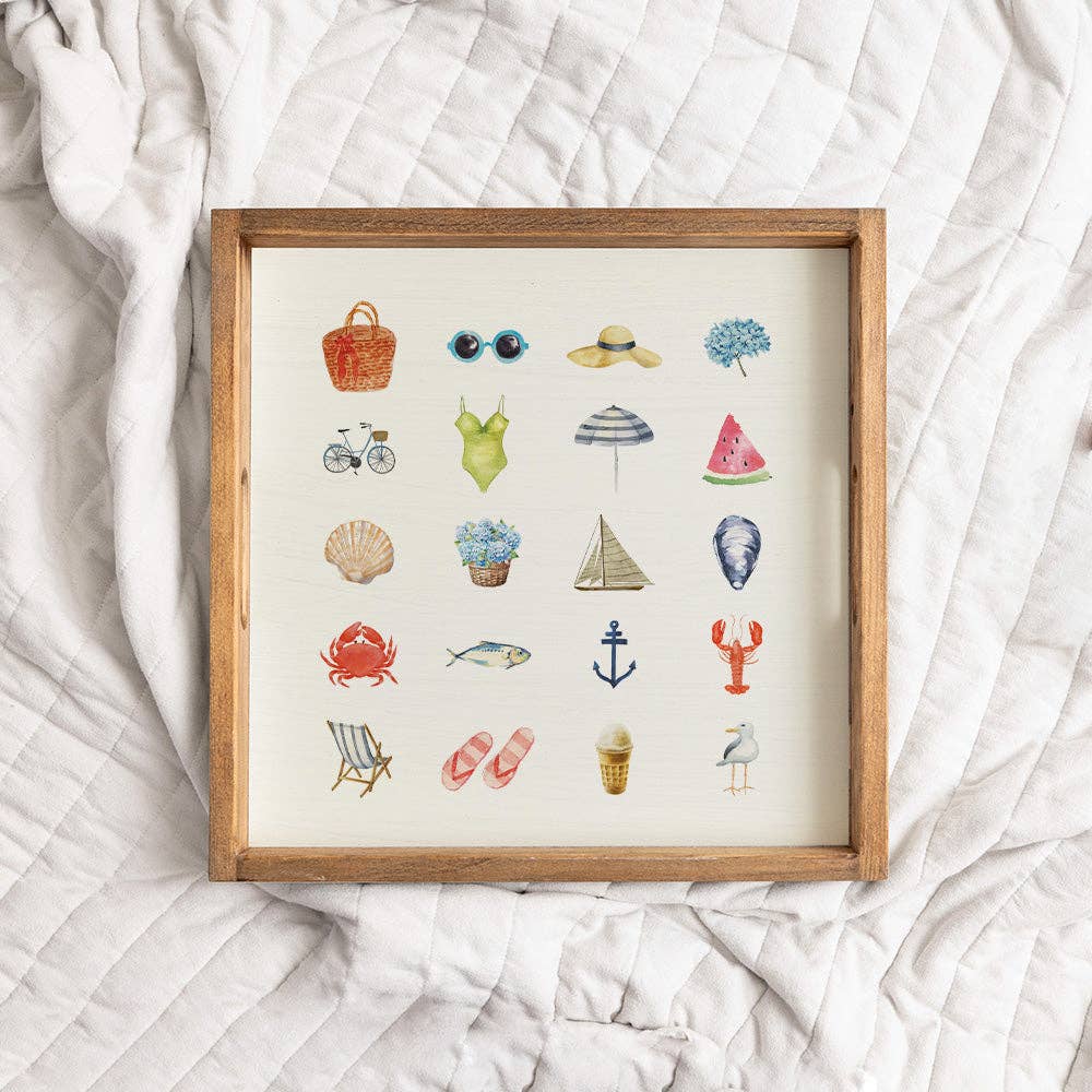 Rustic Marlin - Favorite Summer Things Wooden Serving Tray