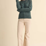 &MERCI - FLORAL EMBROIDERY LONG SLEEVE SWEATER MSW11376