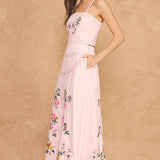 Strut & Bolt - Embroidered Floral Lace Detail Top Skirt Set