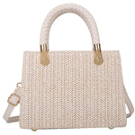 Raffia Braided Handle Crossbody Bag