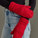 Panache Apparel Co. - Red Cuffed Knit Mittens