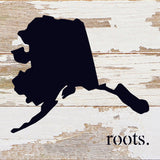 - STATE ROOTS SIGN / 6"x6" Reclaimed Wood Sign