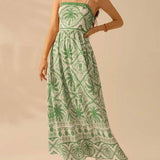 Rosa Clothing - Cascais Bohemia Tropical palm strappy sundress