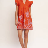 FLYING TOMATO - A printed woven mini dress - ID23342