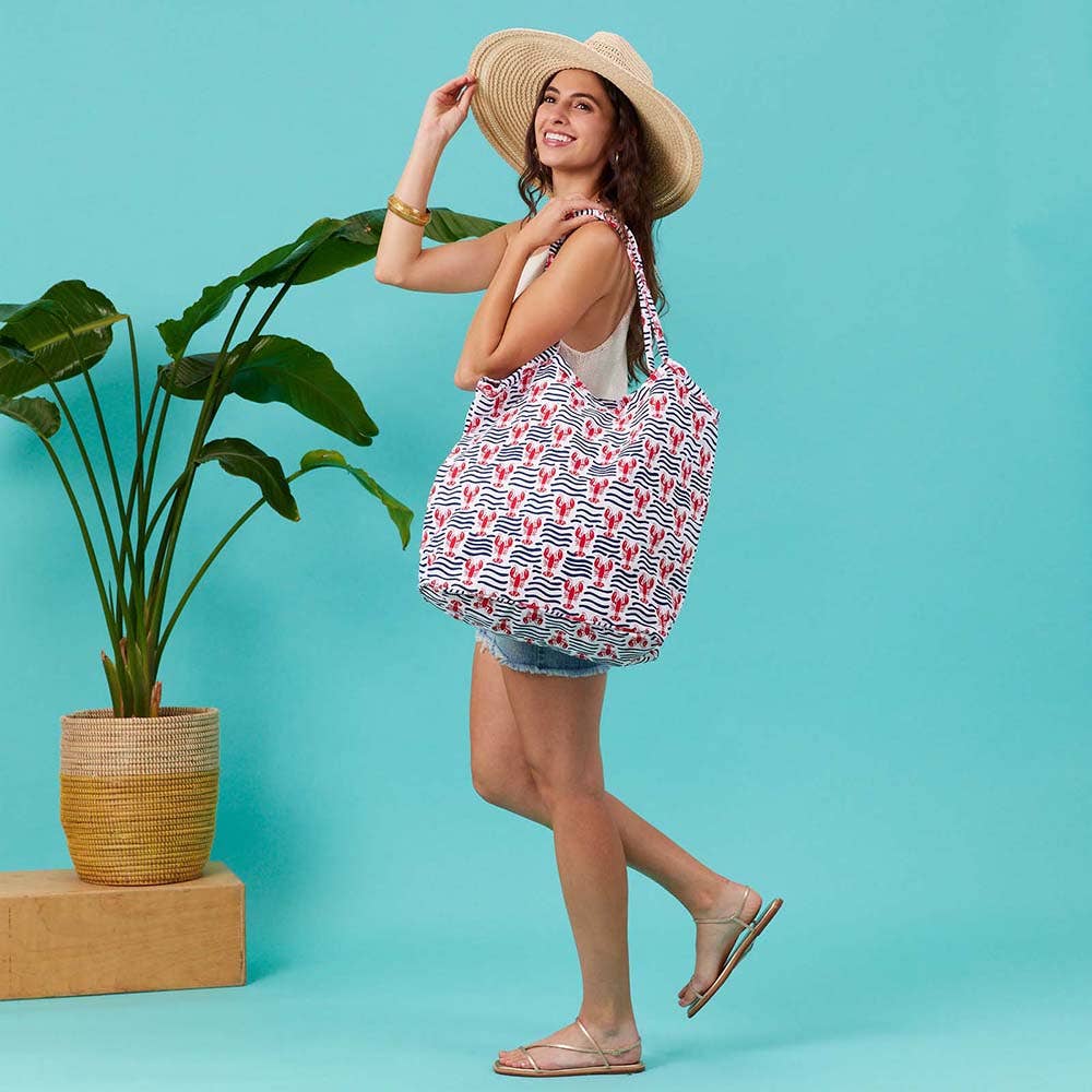 rockflowerpaper - LOBSTER WAVES Bucket Bag